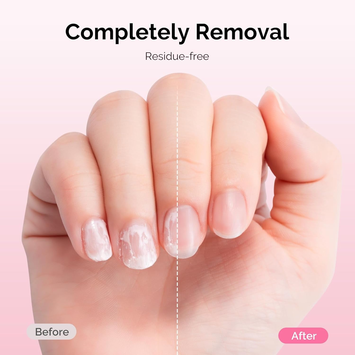 Acetone Nail Polish Remover, 240ML Professional Soak off Gel Nail Polish Remover with Aloe Scent, Quickly & Powerful Remover with Pump for Acrylic Dip Powder